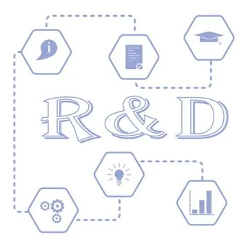 Research and development concept. Stock Illustration