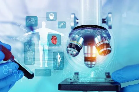 Research and Development Concepts for Scientists or Researchers Using Micro.. Stock Photos