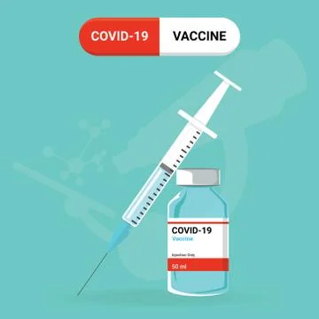 Research and development to create COVID-19 vaccine. Stock Illustration