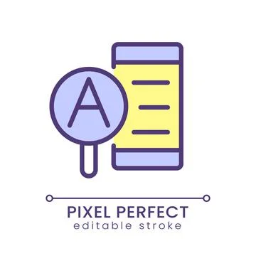 Research article pixel perfect RGB color icon Stock Illustration