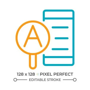 Research article two color line icon Stock Illustration