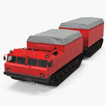 Research Articulated Tracked Vehicle Vityaz DT-30 3D Model 3D Model