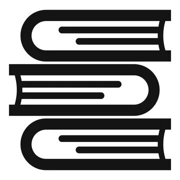 Research books stack icon simple vector. Discovery material Illustrazione stock