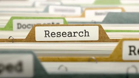 Research on Business Folder in Catalog Stock Illustration