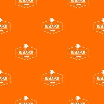 Research center pattern vector orange Stock Illustration