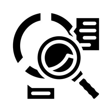 Research chart glyph icon vector illustration 스톡 일러스트