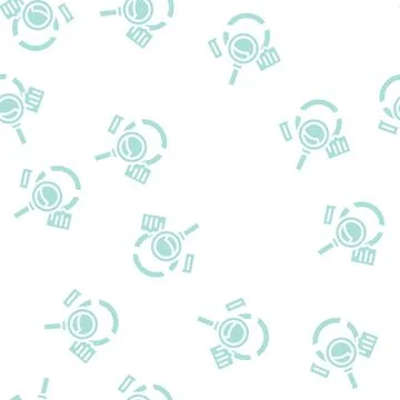 Research chart glyph vector seamless pattern Illustrazione stock