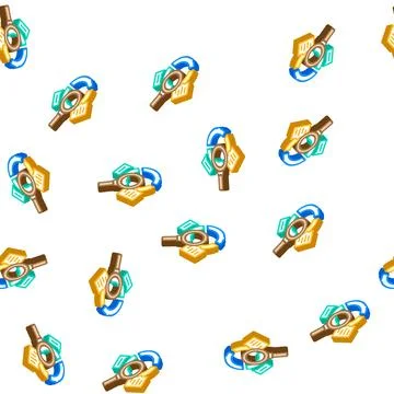 Research chart isometric icon seamless pattern 스톡 일러스트