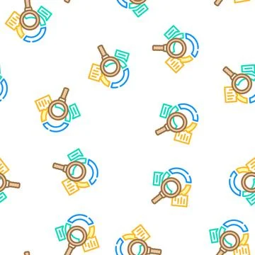 Research chart vector seamless pattern 스톡 일러스트