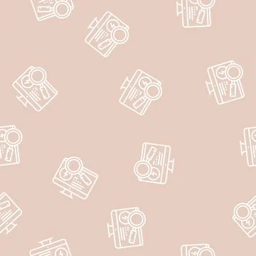 Research computer incident line seamless pattern イラスト素材