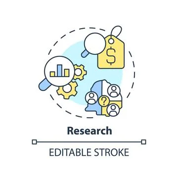 Research concept icon Illustrazione stock
