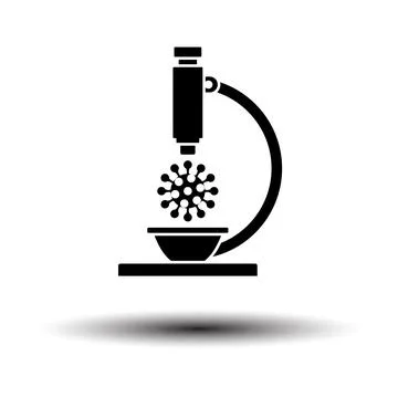 Research Coronavirus By Microscope Icon Stock Illustration