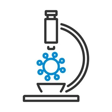 Research Coronavirus By Microscope Icon Illustrazione stock