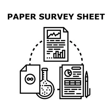 Research data analysis and survey report concept 库存插图