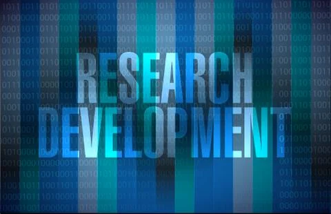 Research development binary sign concept イラスト素材