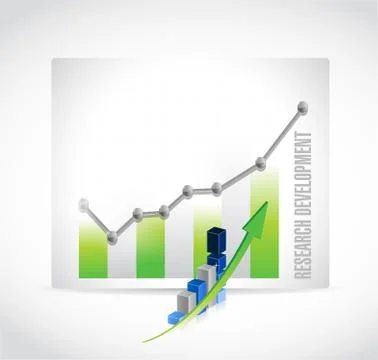 Research development business graph sign concept Illustrazione stock