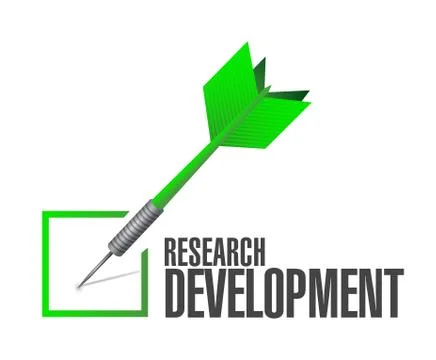 Research development check mark sign concept Illustrazione stock