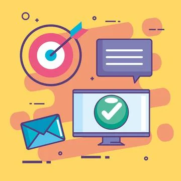 Research development with computer 스톡 일러스트