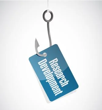 Research development hook sign concept Illustrazione stock