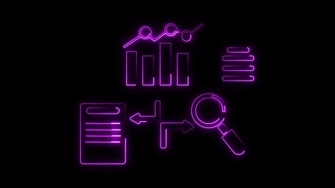 Research diagnostics data elements flash responsive analytical chart symbol.. Stock Footage 340998680