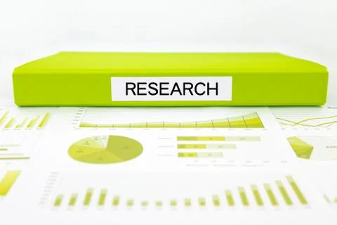 Research documents, graphs and data analysis for business planning Stock Photos