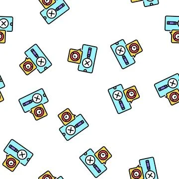 Research ephemeral vector seamless pattern Stockillustratie