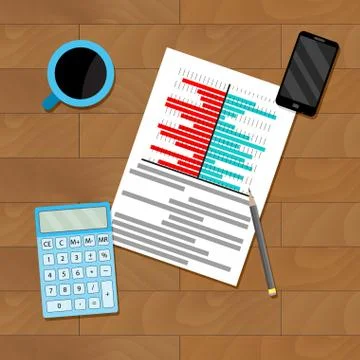 Research finance chart Stock Illustration