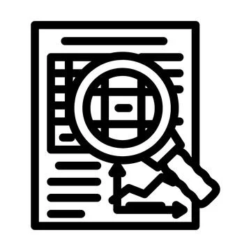 Research financial document line icon vector illustration イラスト素材