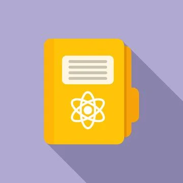 Research folder icon flat vector. Medical lab Stock Illustration