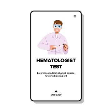 Research hematologist test vector Stock Illustration