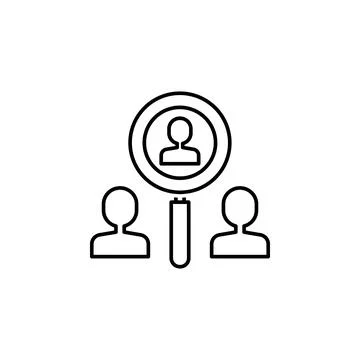 Research icon. Element of interview icon Illustrazione stock