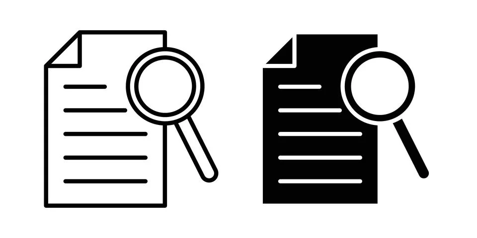 Research icon vector symbol graphics Stock Illustration