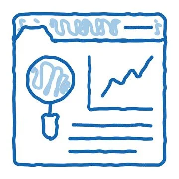 Research information folder doodle icon hand drawn illustration イラスト素材
