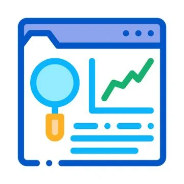 Research information folder icon vector outline illustration イラスト素材