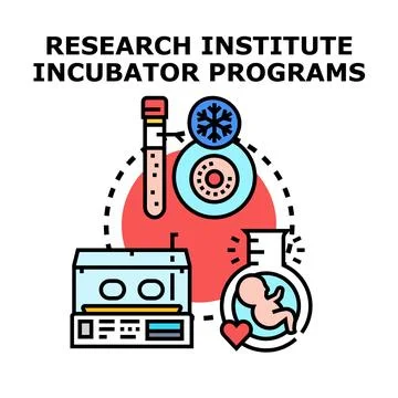 Research institute incubator programs developing life science innovation Illustrazione stock