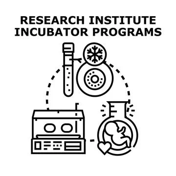 Research institute incubator programs developing life science innovation Ilustração Stock
