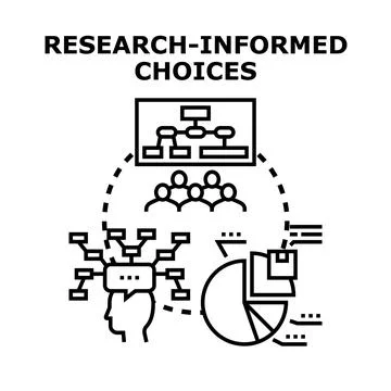 Research integrating data for informed decision making process 스톡 일러스트