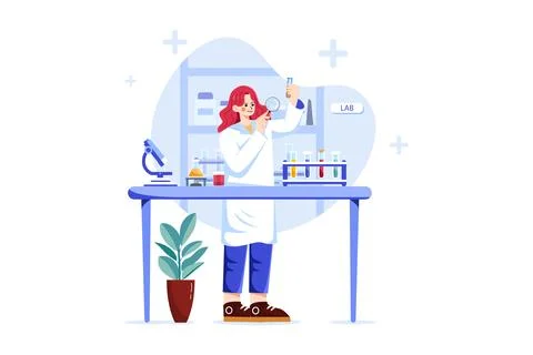 Research lab Stock Illustration