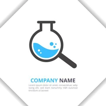 Research Lab Logo Design icon Concept, modern for your brand, company, corpor Stock Illustration