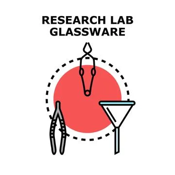 Research laboratory glassware concept tools and apparatus Stock Illustration