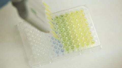 Research laboratory. substance in tubes Video stock 53238929