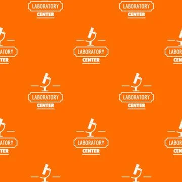 Research medical pattern vector orange Stock Illustration