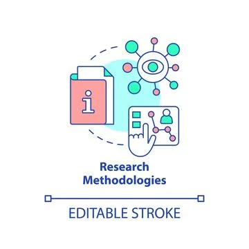 Research methodologies concept icon Stock Illustration