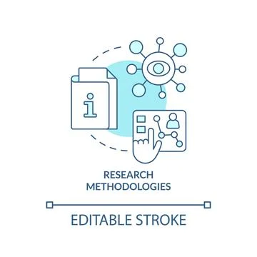 Research methodologies turquoise concept icon Stock Illustration