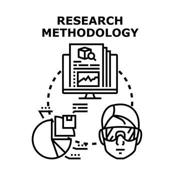 Research methodology vector concept for data analysis Stock Illustration