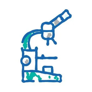 Research microscope exploring scientific biology and chemistry Stock Illustration