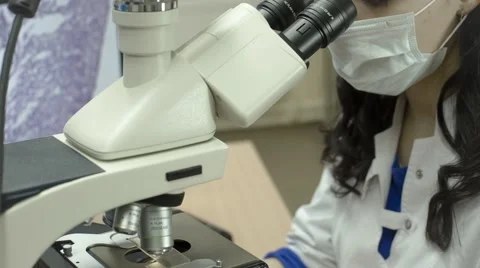Research on the Microscope Stock Footage 67463561