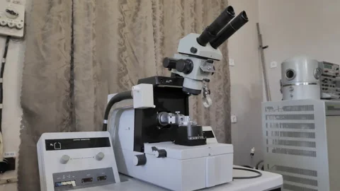 Research Microscope, Slider Equipment Used Stock Footage 172447645
