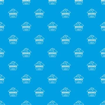 Research molecular pattern vector seamless blue Stock Illustration