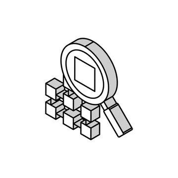 Research neural network isometric icon vector illustration Illustrazione stock